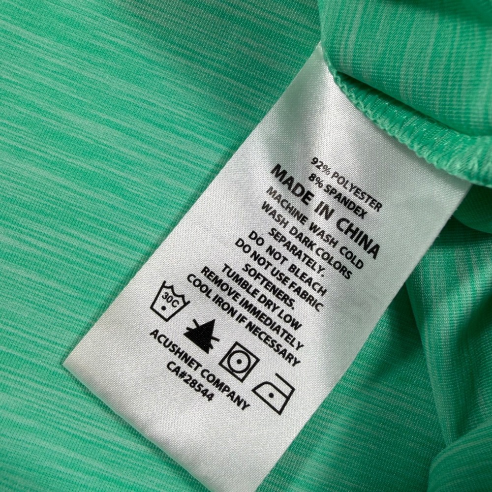 FootJoy Golf Polo Mens M Green Heathered Short Sleeve Performance EUC - Picture 6 of 9